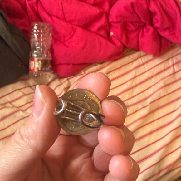 Silver Coin Ring - Simple Stackable Band - Picture 3 of 5